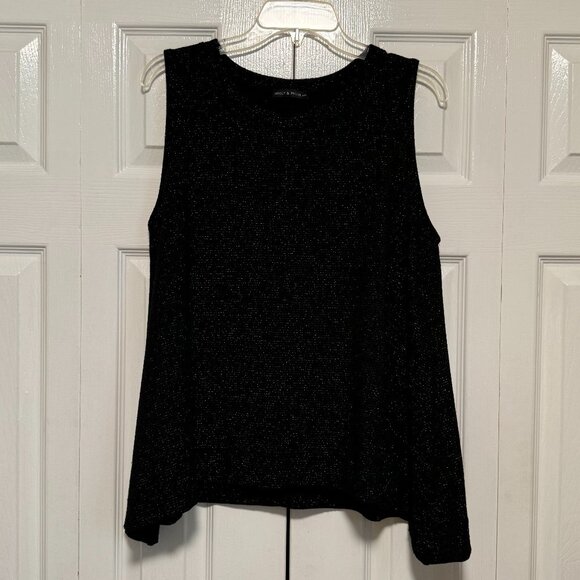 Nally & Millie Black Metallic Swing Tank Cardigan Set - Size Large/XLarge - Picture 6 of 10